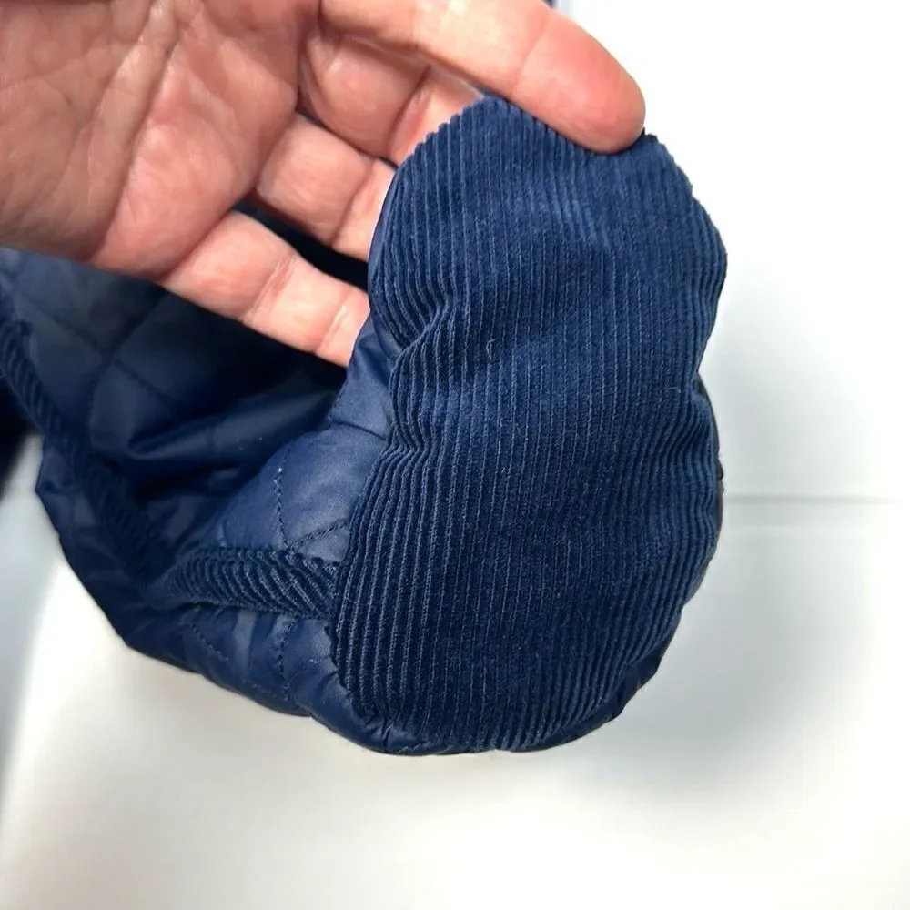 Ralph Lauren Quilted Navy Blue Baby Boy Bunting Snowsuit Hooded Size 6M